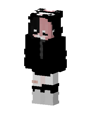 Pink Split Hoodie skin, 3D preview