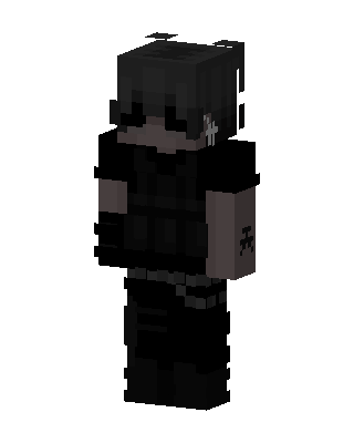 Black Ninja Boy skin, 3D preview