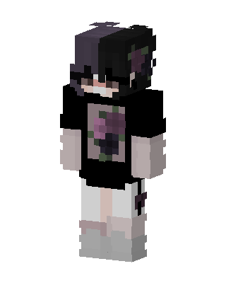 Black Anime Girl Minecraft e-girl skin