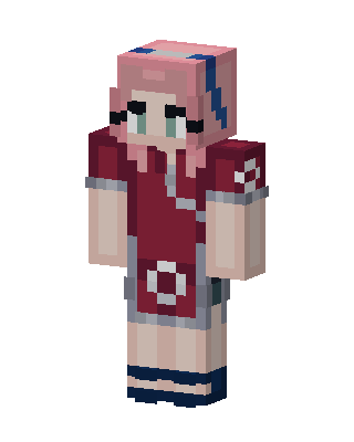 Red Anime Girl Minecraft skin