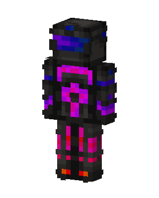 Neon Void Knight Minecraft skin