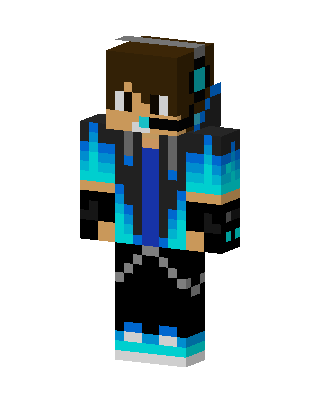 Blue Flame Gamer skin, 3D preview