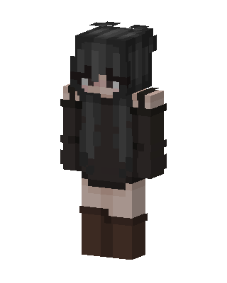 Dark Cozy Girl skin, 3D preview