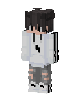 Lightning Hoodie Boy skin, 3D preview