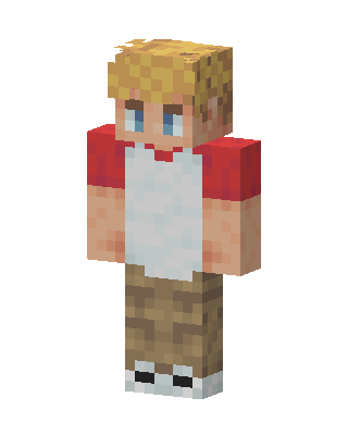 White Player Boy skin, 3D preview