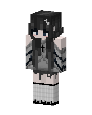 Gray Anime Girl skin, 3D preview