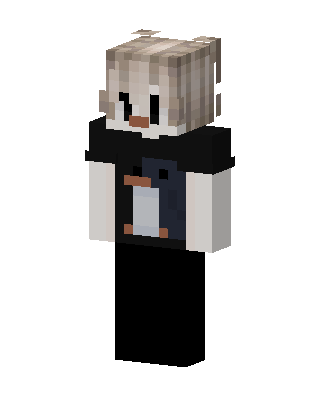 Penguin Hoodie skin, 3D preview