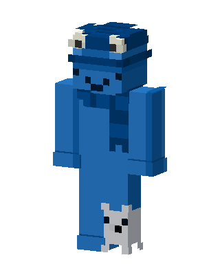 Blue Mob Boy skin, 3D preview