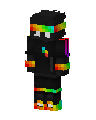 Rainbow Ninja skin, 3D preview