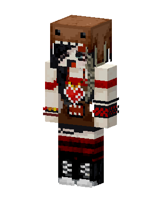 Domo Kun Girl skin, 3D preview