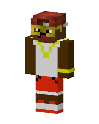 Brown Player Boy skin, 3D preview
