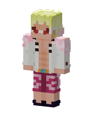 Pink Feather Coat Minecraft skin