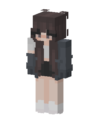Cozy Jacket Girl skin, 3D preview