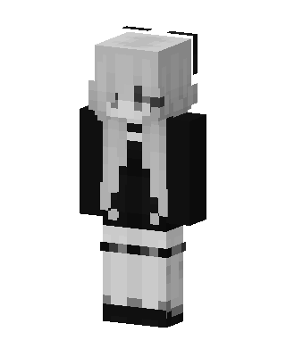 Monochrome Maid skin, 3D preview