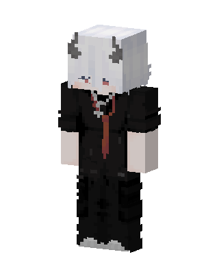 Black Anime Girl skin, 3D preview