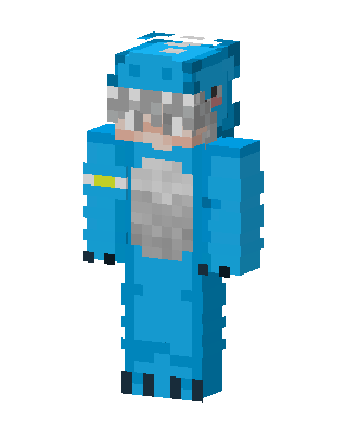 Blue Shark Onesie skin, 3D preview