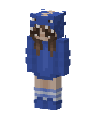 Blue Hoodie Girl Minecraft skin