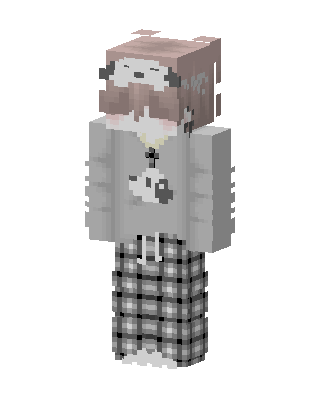 Cozy Panda Pajamas skin, 3D preview