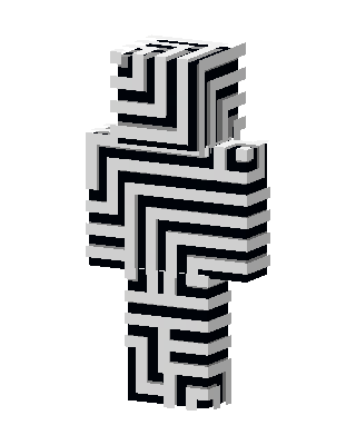 Optical Maze Minecraft white skin