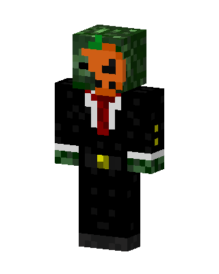 Pumpkin Suit Zombie skin, 3D preview