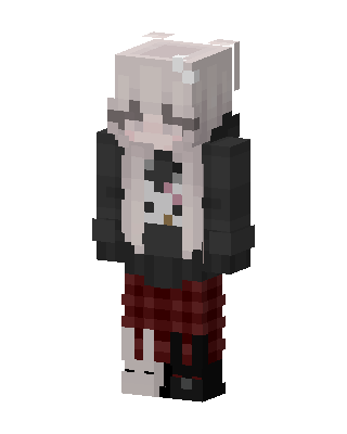White Animal Girl skin, 3D preview