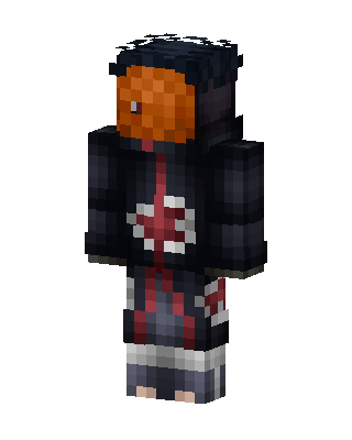 Black Hoodie Boy skin, 3D preview
