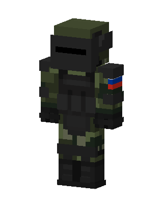 Black Masked Soldier Boy skin, 3D preview