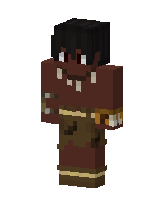 Red Orc Warrior skin, 3D preview