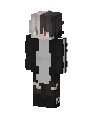 Split Hair Hoodie skin, 3D preview