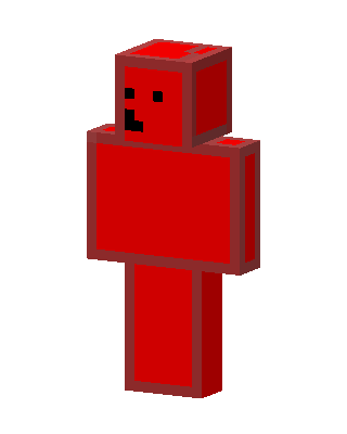 Red Mob Boy skin, 3D preview