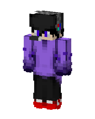 Purple Mob Boy skin, 3D preview