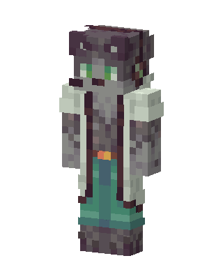 Gray Wolf Mage Minecraft girl skin
