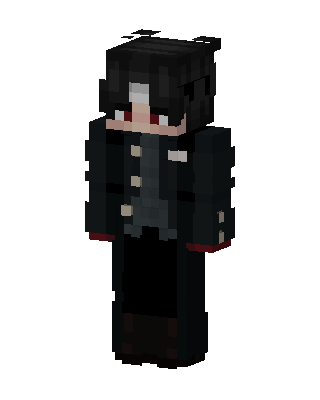 Shadow Coat Boy skin, 3D preview