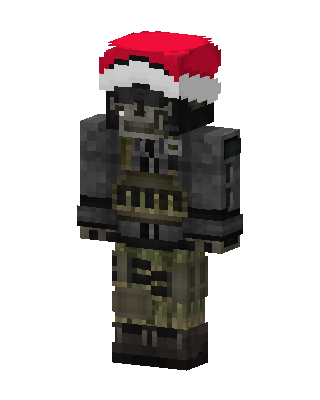 Gray Holiday Boy Minecraft skin