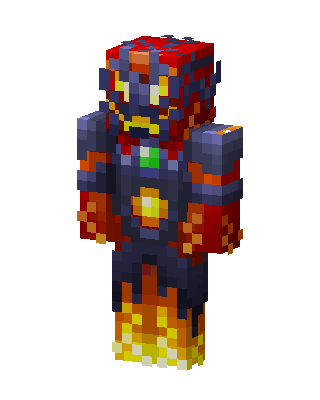Magma Knight skin, 3D preview