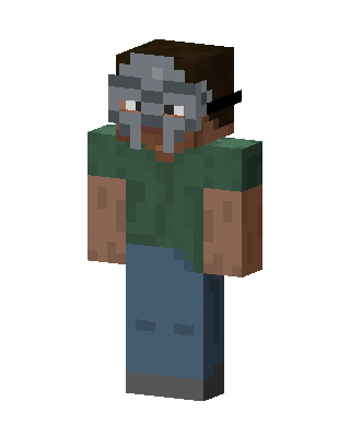 Green Masked Player Boy skin, 3D preview
