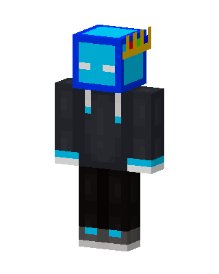 Blue Slime Crown skin, 3D preview