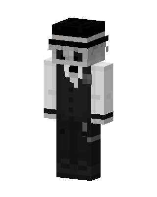 Monochrome Gentleman skin, 3D preview