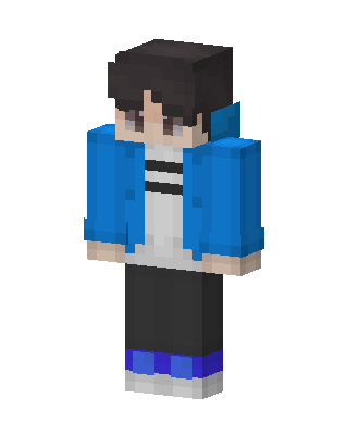Blue Jacket Boy skin, 3D preview