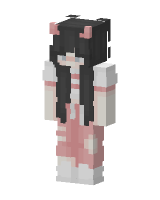 Pink Demon Girl skin, 3D preview