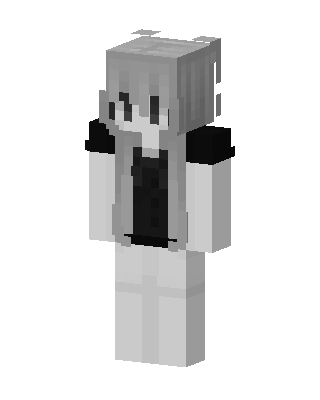 Monochrome Girl skin, 3D preview