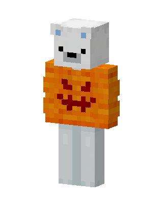 Pumpkin Polar Bear Minecraft skin