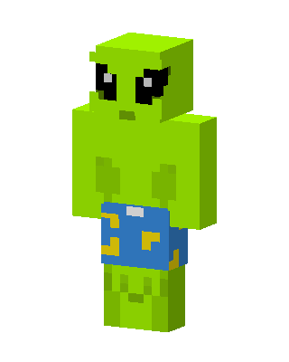 Green Alien skin, 3D preview
