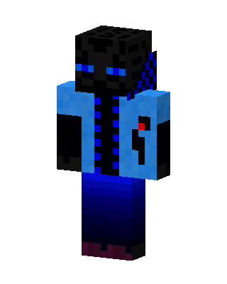 Blue Ender Hoodie skin, 3D preview