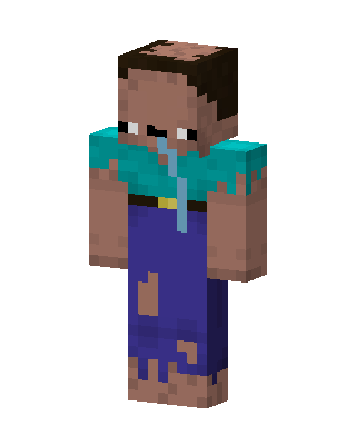 Blue Mob Boy skin, 3D preview