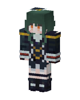 Navy Officer Girl skin, 3D preview