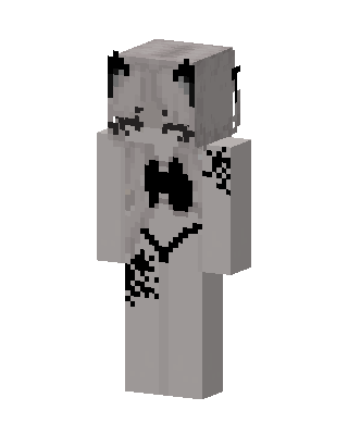 White Animal Girl skin, 3D preview