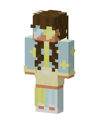 Pastel Cross Girl skin, 3D preview