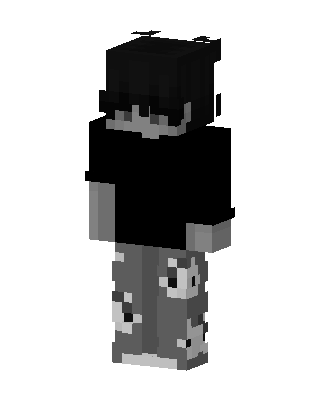Grayscale Emo skin, 3D preview