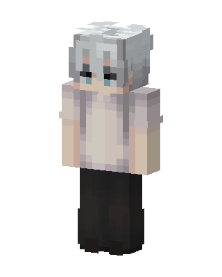 Silver Hoodie Boy skin, 3D preview